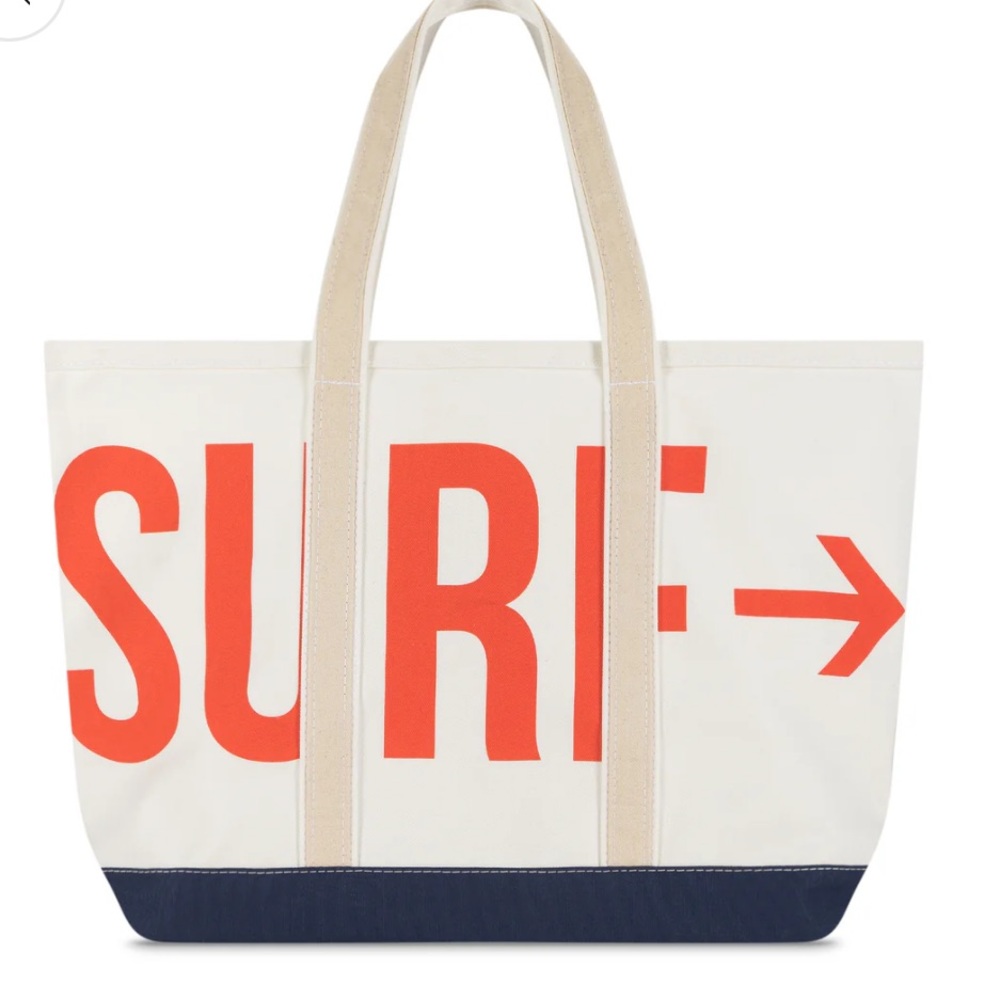 Crab and Cleek Surf/Sand Tote {Navy/Natural/Orange} - Picture 4 of 10